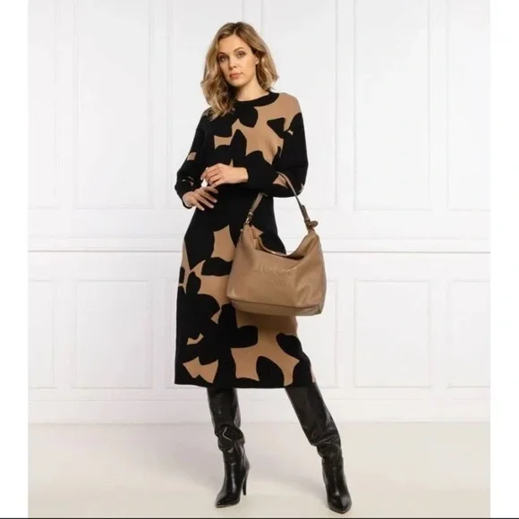 Hugo Boss | Dresses | Hugo Boss Long Sleeved Knitted Dress With Abstract  Jacquard Pattern | Poshmark